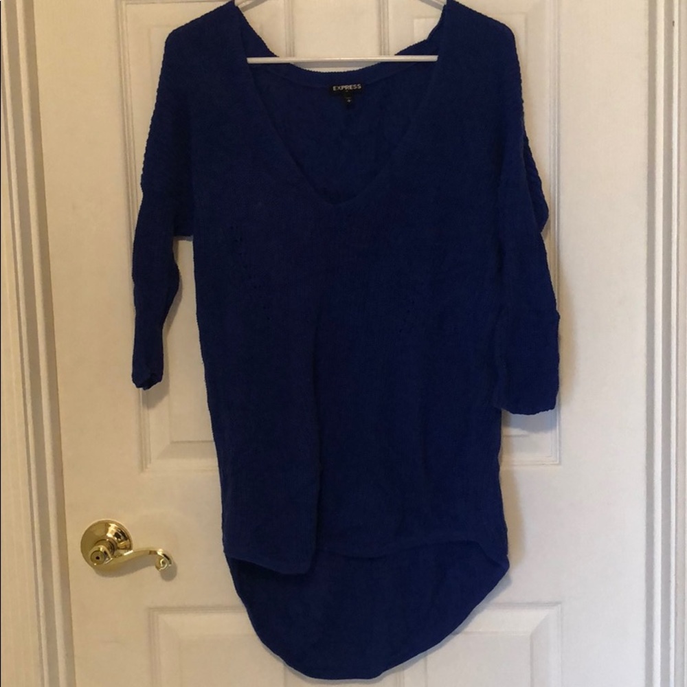 Blue Express 3/4 sleeve/long sleeve sweater, small